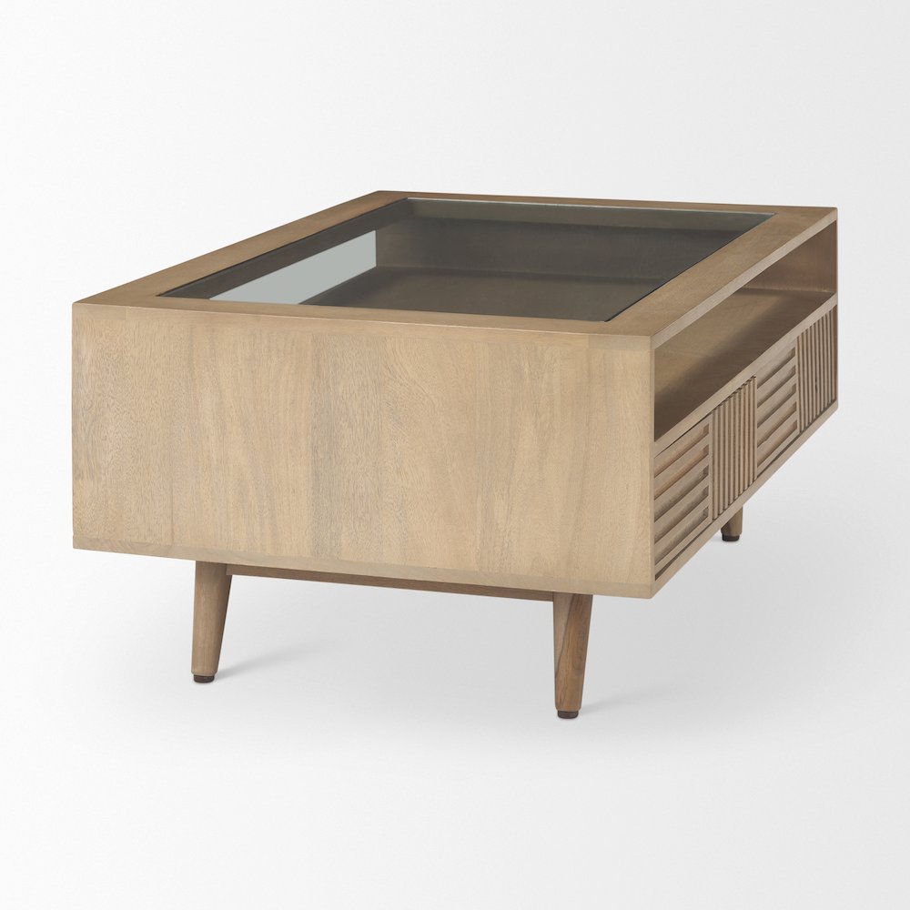 Sable  38.0L x 27.0W x 18.0H Light Brown Wood Coffee Table