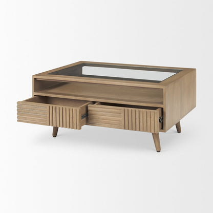 Sable  38.0L x 27.0W x 18.0H Light Brown Wood Coffee Table