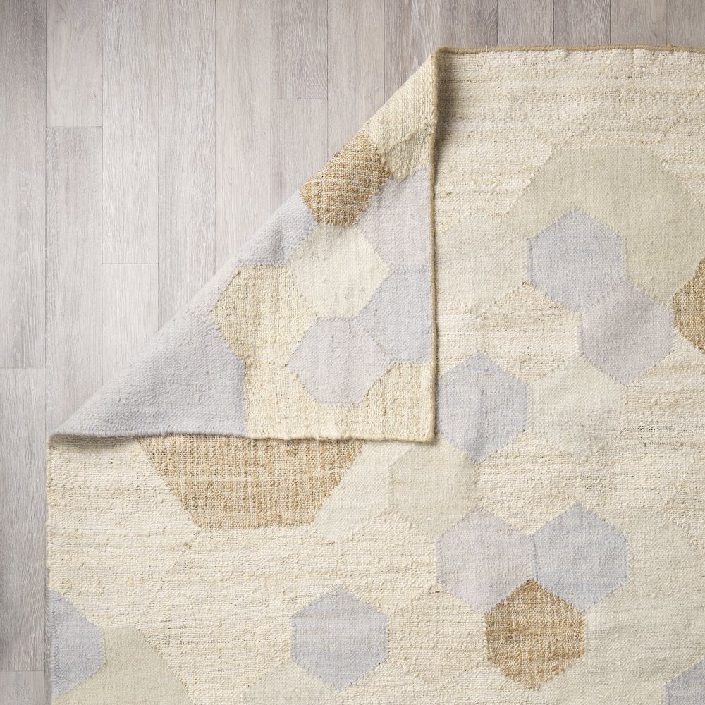 Mayson 5x8 Cream Multi-Colored Honeycomb Pattern Area Rug