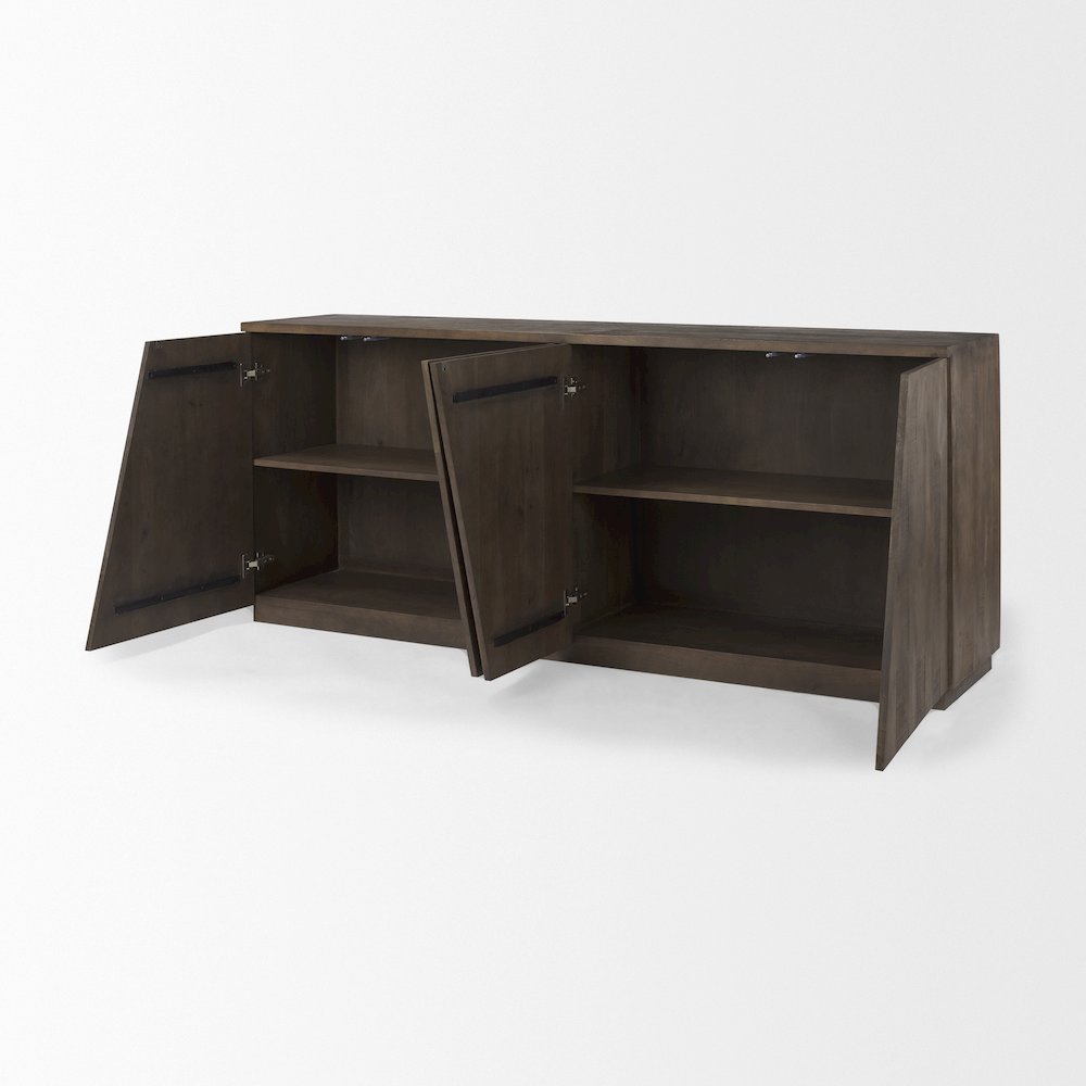 West 82.0L x 18.0W x 34.0H Wooden Angular Sideboard