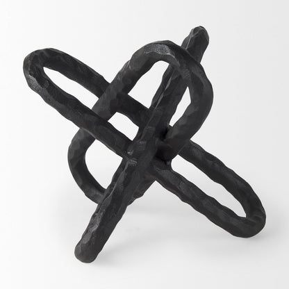 Wilhelm II (Large) 10L x 10W Black Metal Link Decor Object