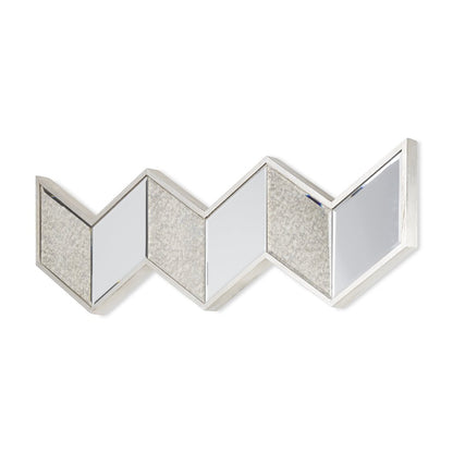 Cheveronna 36x12 Silver W/Antiquing Wood Frame Mirror