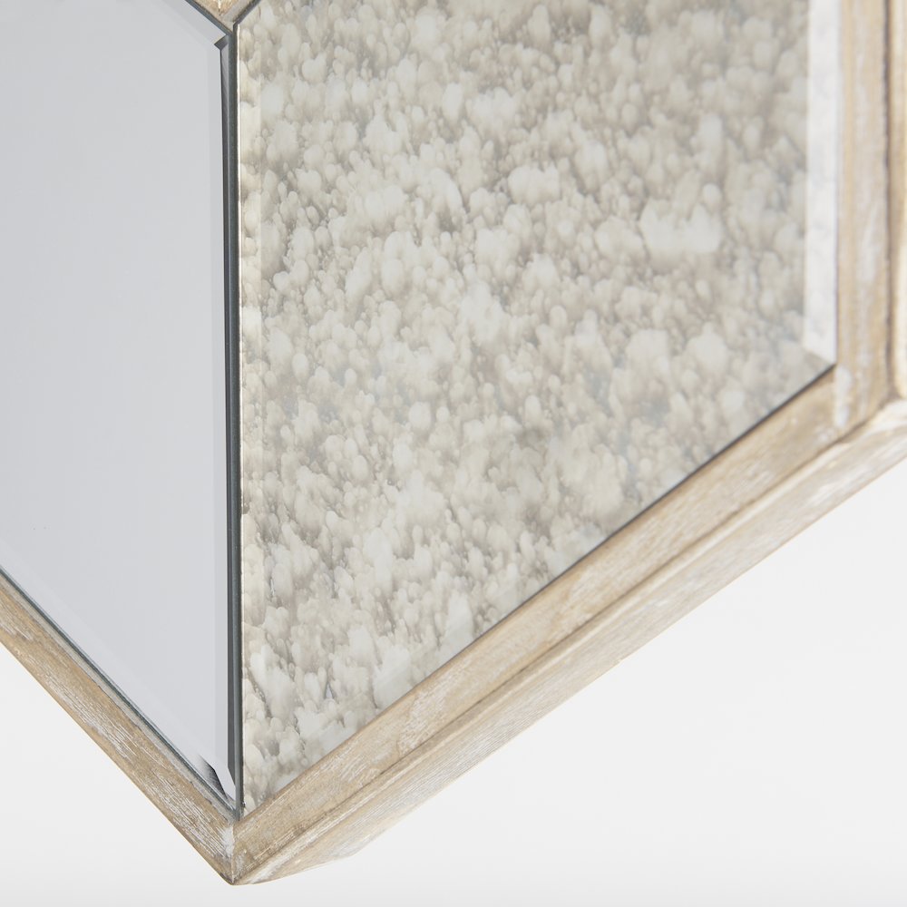 Cheveronna 36x12 Light Brown Wood Frame Mirror