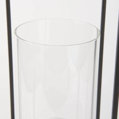 Albus I Large Black Metal Rectangular Table Candle Holder