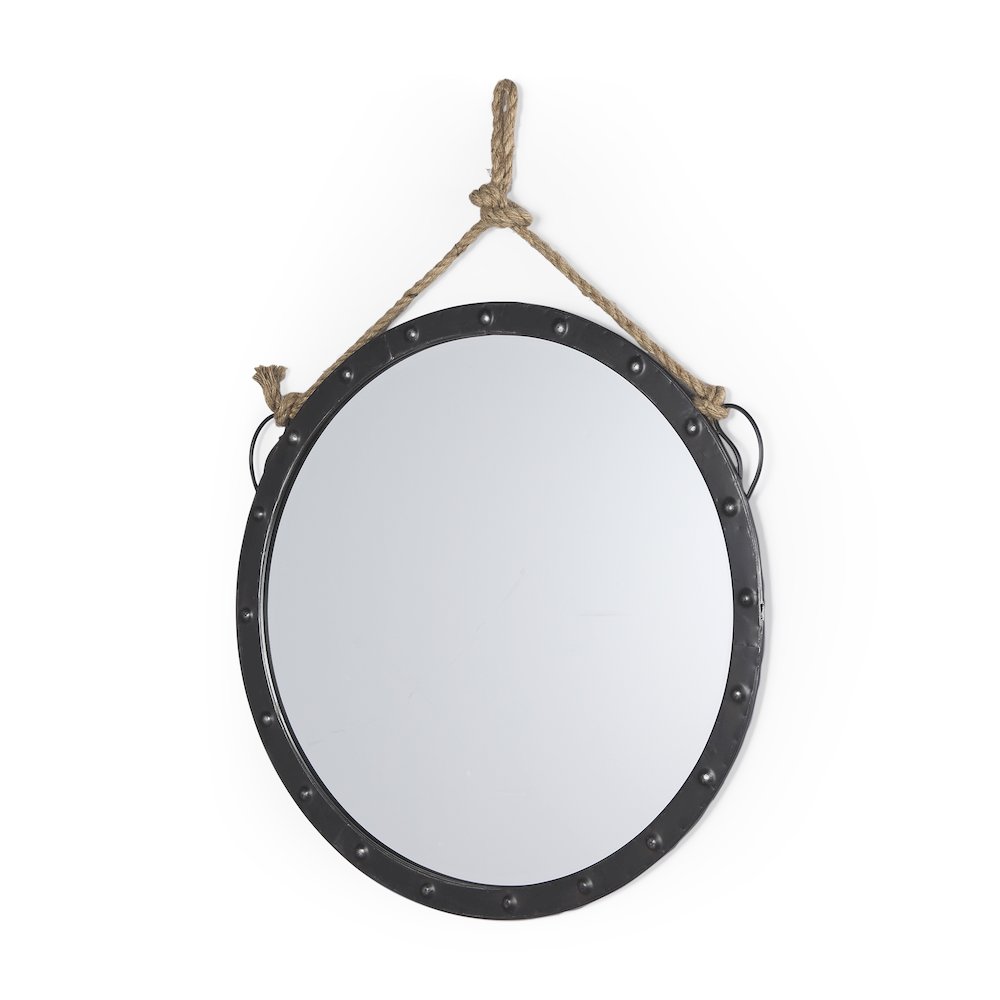 Pendula 27L x 27H Round Metal Frame Mirror