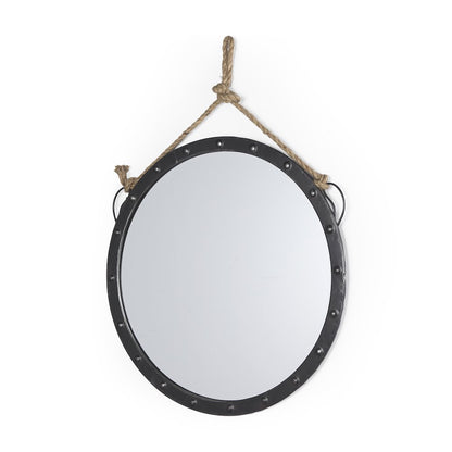Pendula 27L x 27H Round Metal Frame Mirror