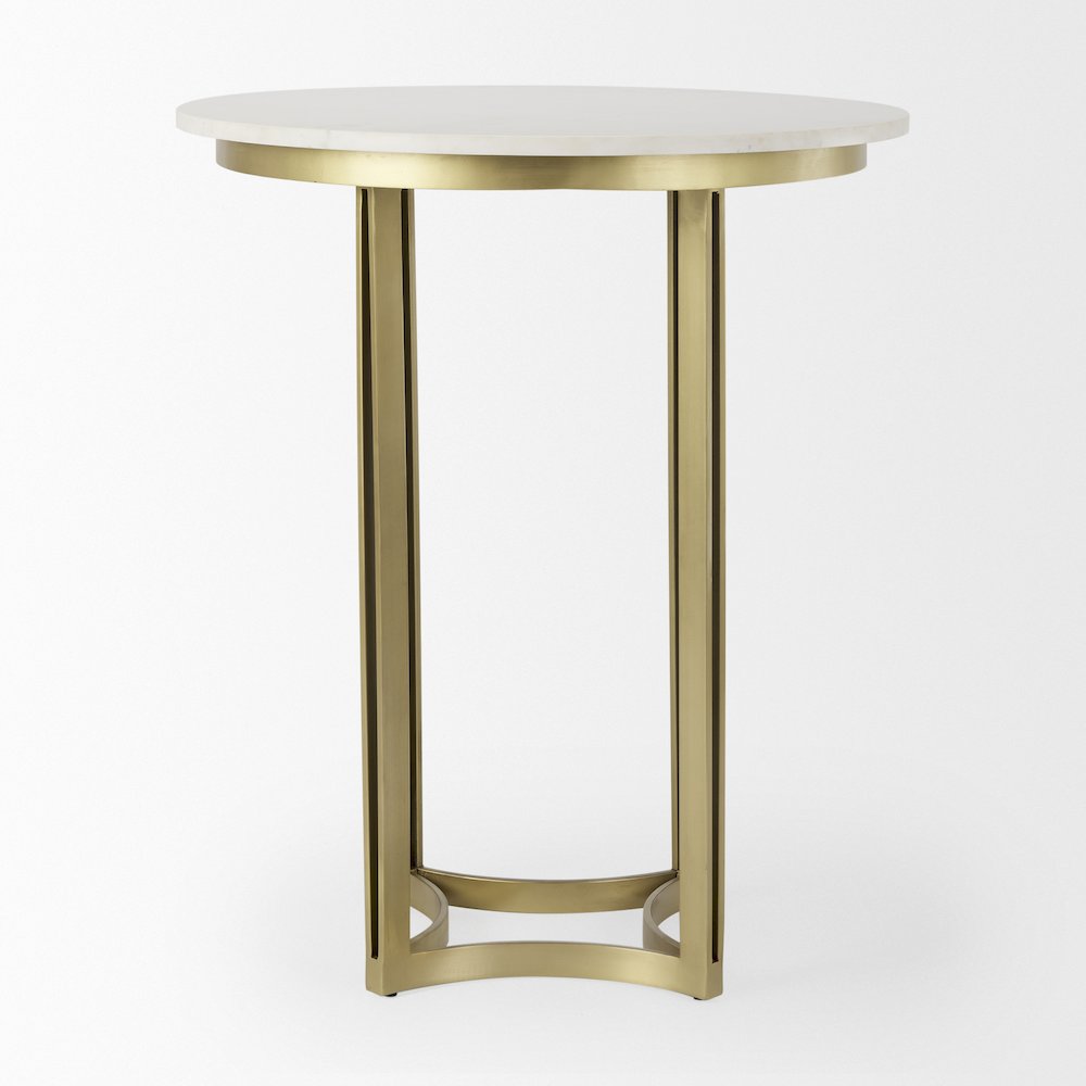 Tanner Marble & Gold Metal Bistro Table