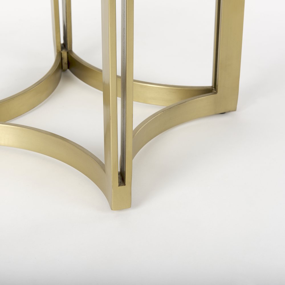 Tanner Marble & Gold Metal Bistro Table