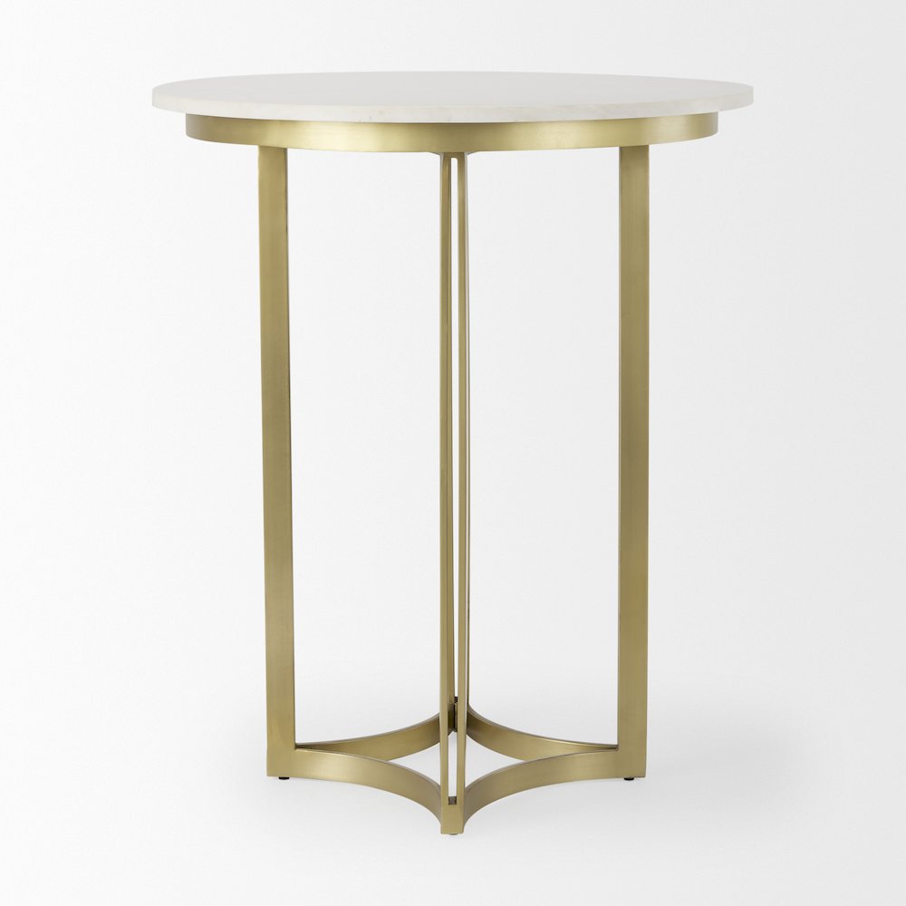 Tanner Marble & Gold Metal Bistro Table