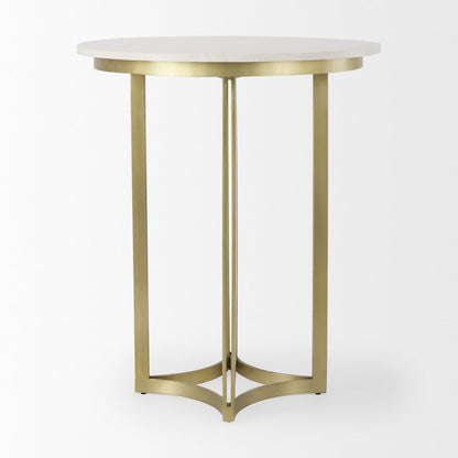 Tanner Marble & Gold Metal Bistro Table