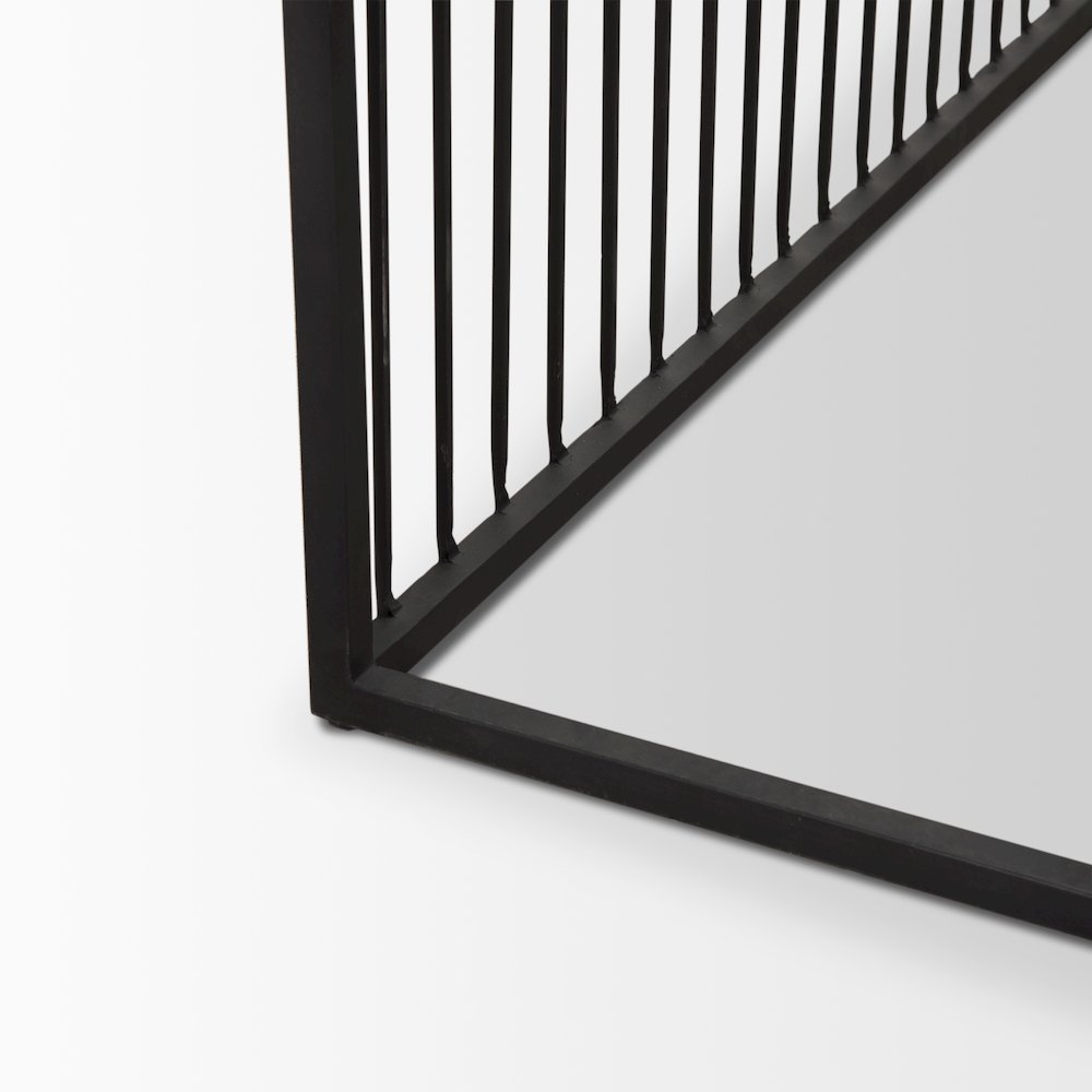 Miles Black Metal w/ Light Wood Nesting Coffee Table