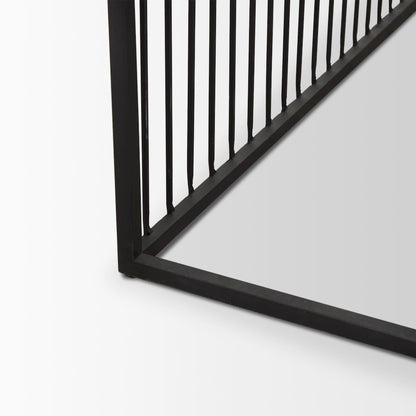 Miles Black Metal w/ Light Wood Nesting Coffee Table