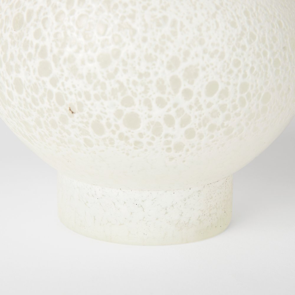 Heket Short White Glass Vase