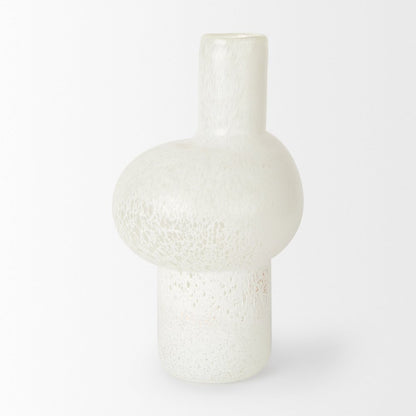 Heket Tall White Glass Vase