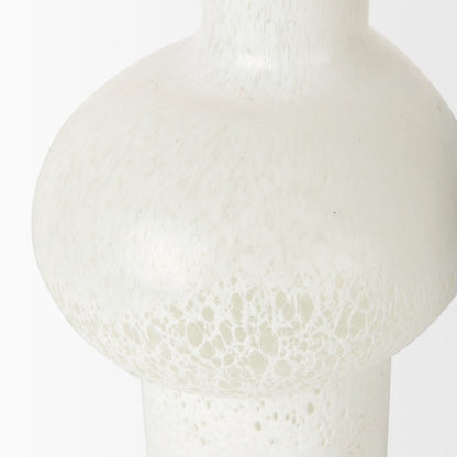Heket Tall White Glass Vase