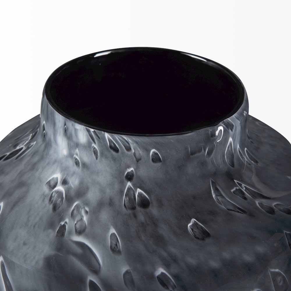 Masai Small Black Mottled Glass Vase