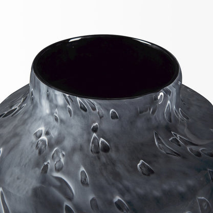Masai Small Black Mottled Glass Vase