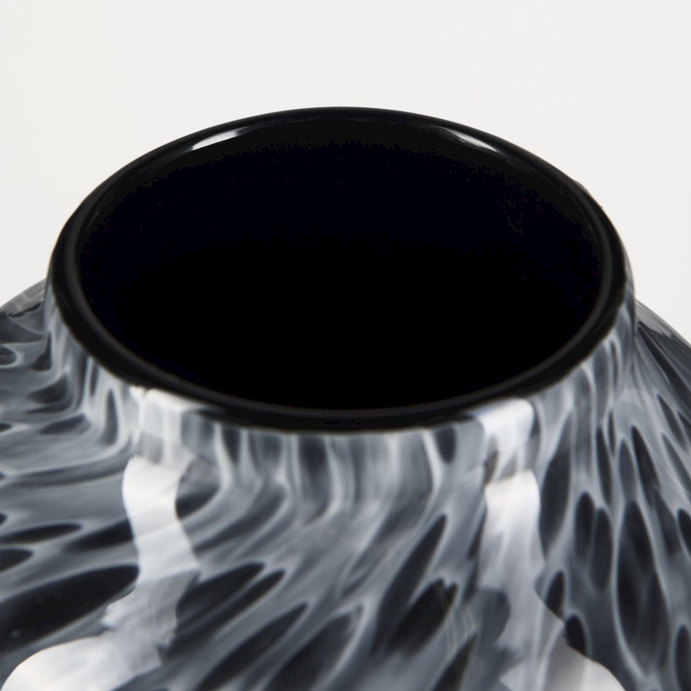 Masai Medium Black Mottled Glass Vase