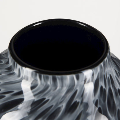 Masai Medium Black Mottled Glass Vase