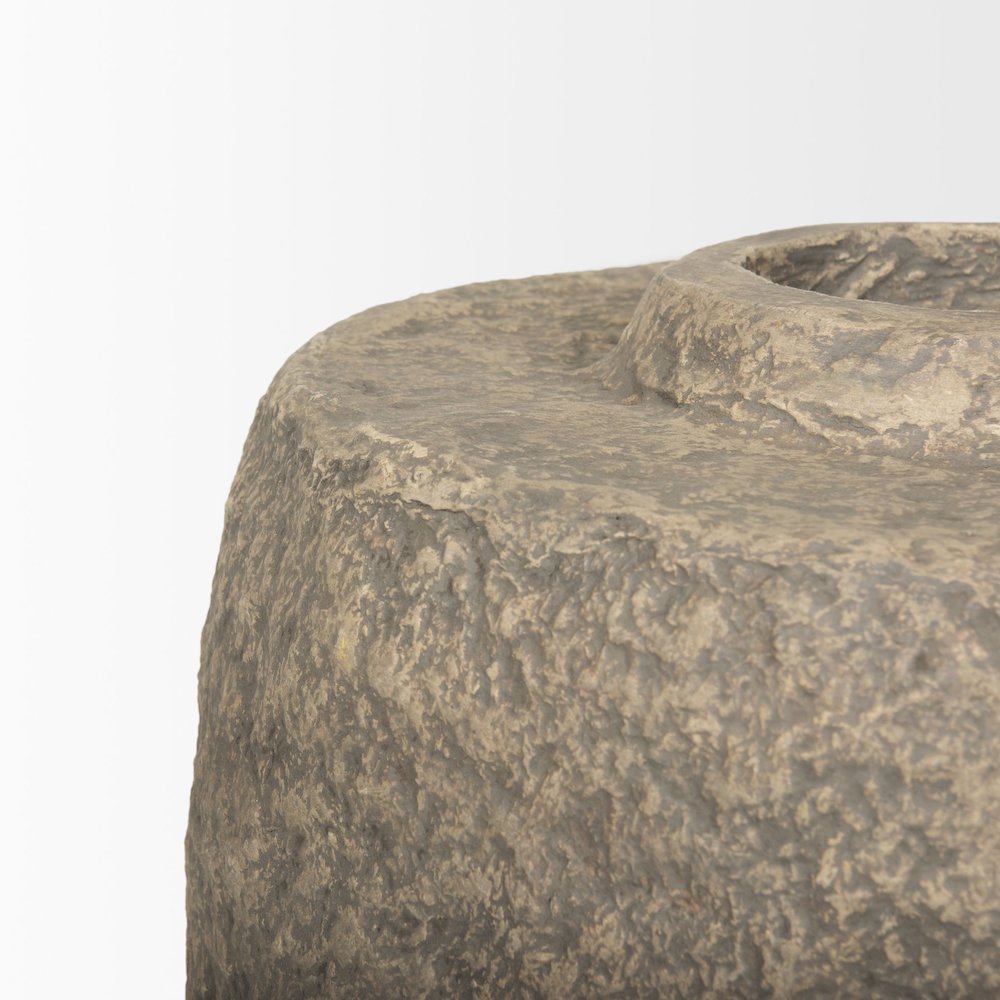 Rama Large Gray Paper Mache Floor Vase