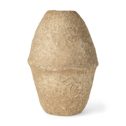 Rundal Large Beige Paper Mache Vase