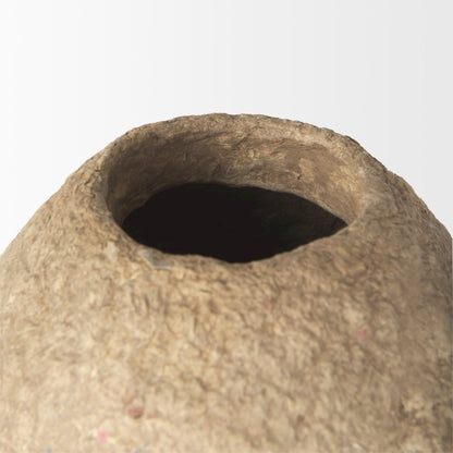 Rundal Large Beige Paper Mache Vase