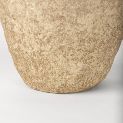 Rundal Large Beige Paper Mache Vase