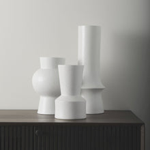 Laforge 17.3H White Ceramic Vase