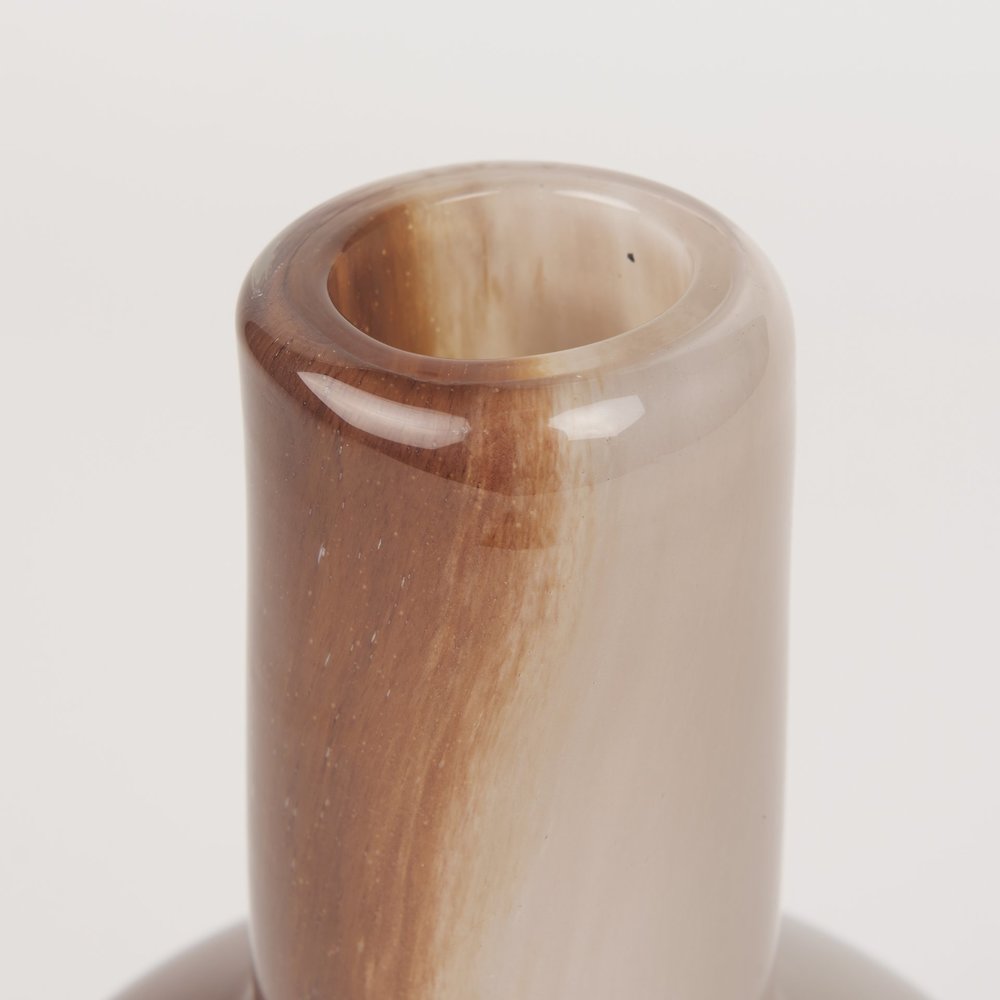 Marans Short Amber Multi-Color Glass Vase