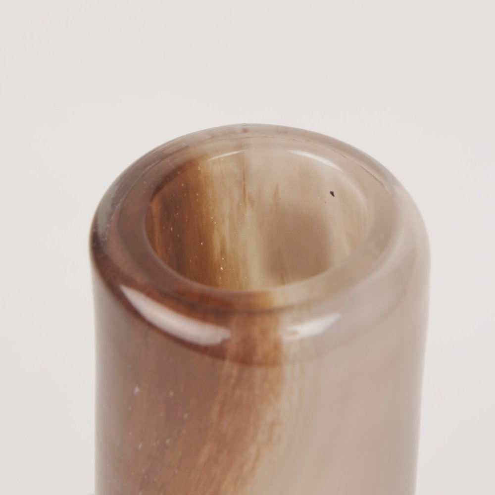 Marans Short Amber Multi-Color Glass Vase