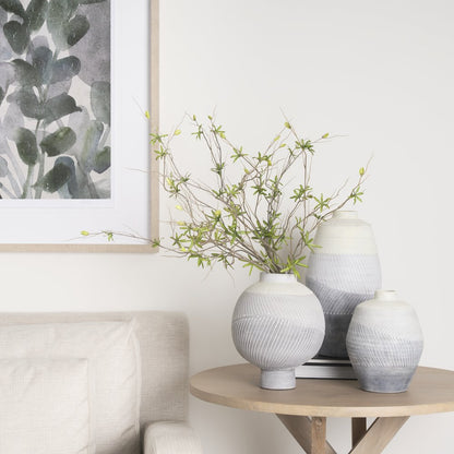 Blume 10H Off-White w/ Gray Textured Vase