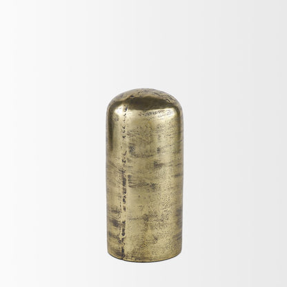 Quonset Tall Brass Finished Aluminum Metal Ornament