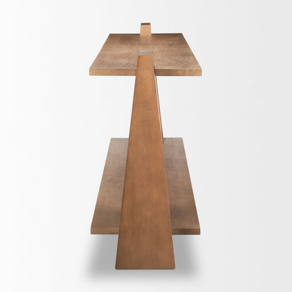 Eula Medium Brown Wood Console Table
