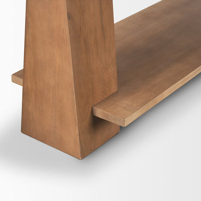 Eula Medium Brown Wood Console Table
