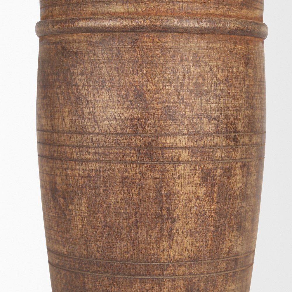 Porta Large Medium Brown Reclaimed Wooden Pot