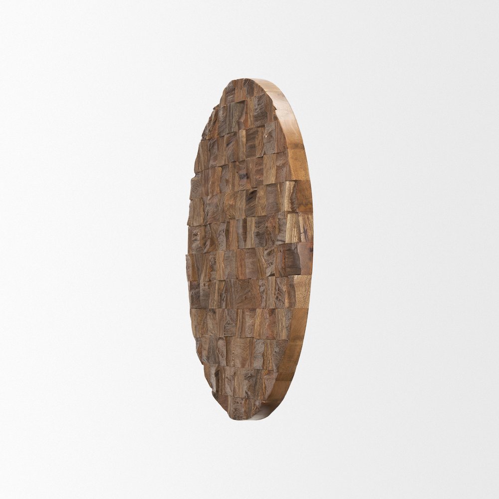 Into the Abyss II Light Brown Wood 24" Wall Art