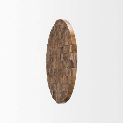 Into the Abyss II Light Brown Wood 24" Wall Art