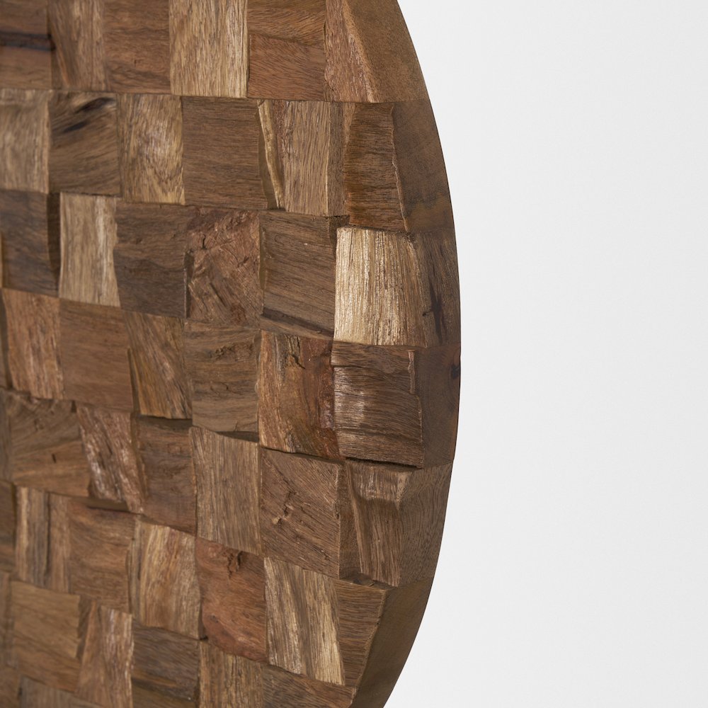 Into the Abyss II Light Brown Wood 24" Wall Art