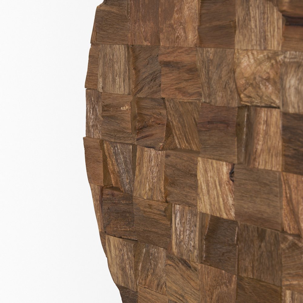 Into the Abyss II Light Brown Wood 24" Wall Art