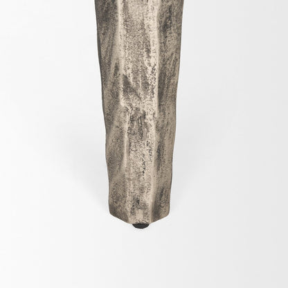 Randy Silver Nickel Cast Aluminum Metal Coffee Table