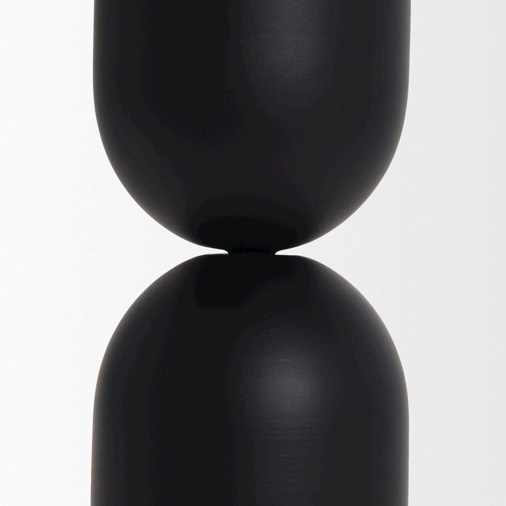 Qamra Tall Black Metal Pillar Candle Holder
