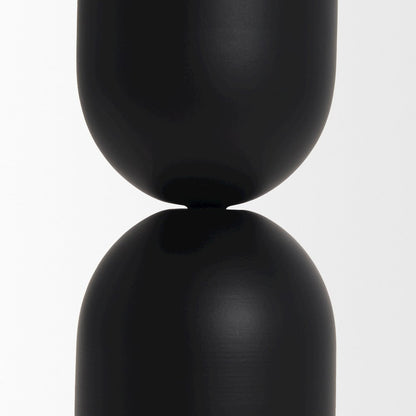 Qamra Tall Black Metal Pillar Candle Holder