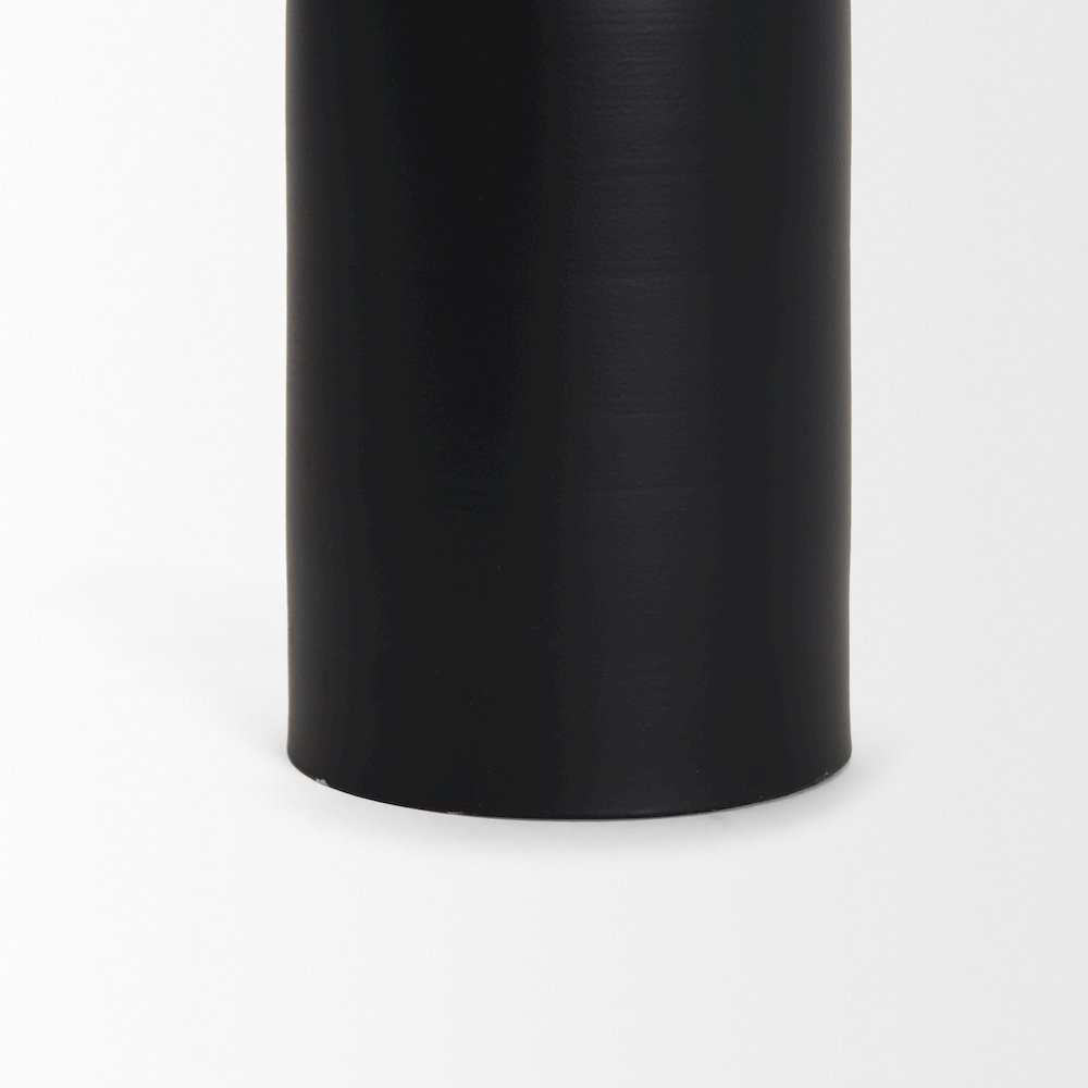 Qamra Tall Black Metal Pillar Candle Holder