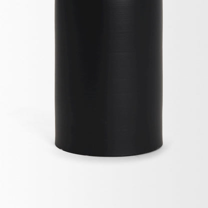 Qamra Tall Black Metal Pillar Candle Holder
