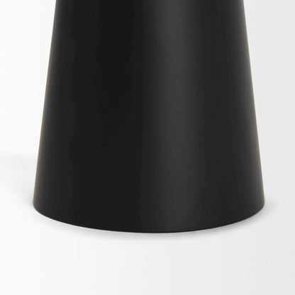 Quadir Tall Matte Black Metal Candle Holder
