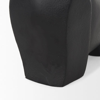 Radu Large Matte Black Metal Bull Decorative Object