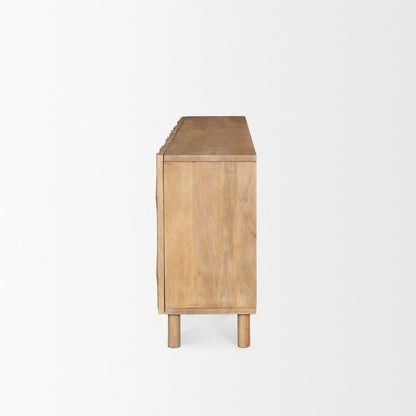 Heera Light Brown Diamond w/ Shelf Motif Sideboard