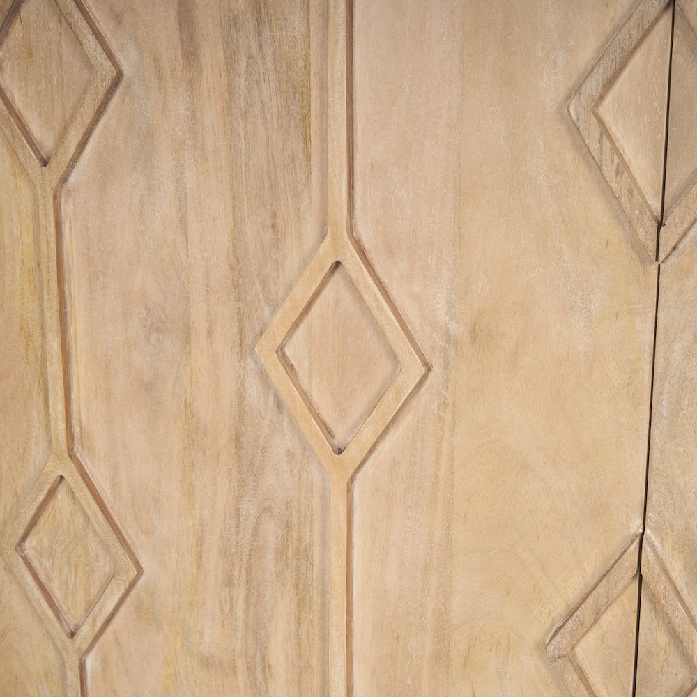 Heera Light Brown Diamond w/ Shelf Motif Sideboard