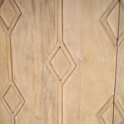 Heera Light Brown Diamond w/ Shelf Motif Sideboard