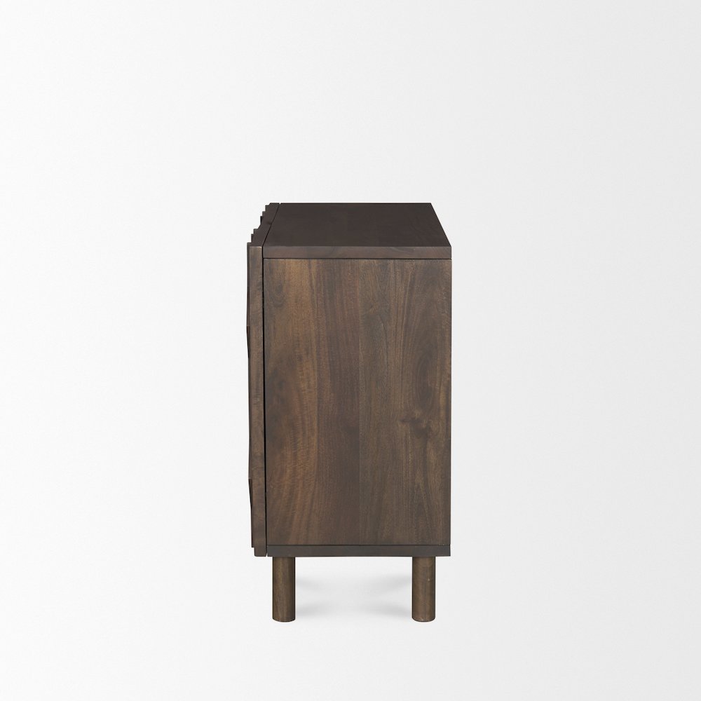 Heera Dark Brown Diamond Motif w/ Shelf Accent Cabinet